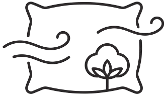 Cotton pillow outline icon